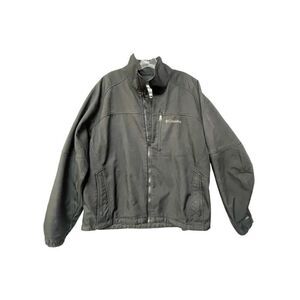 Columbia Men's Large L Interchange Coat Black Fleece Lined Full Zip Jacket
